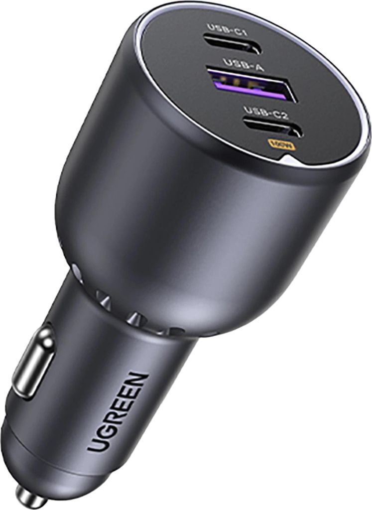 Ugreen 130W 3-Port Fast Car Char gray, Automatyczna, Zdjęcie produktu 