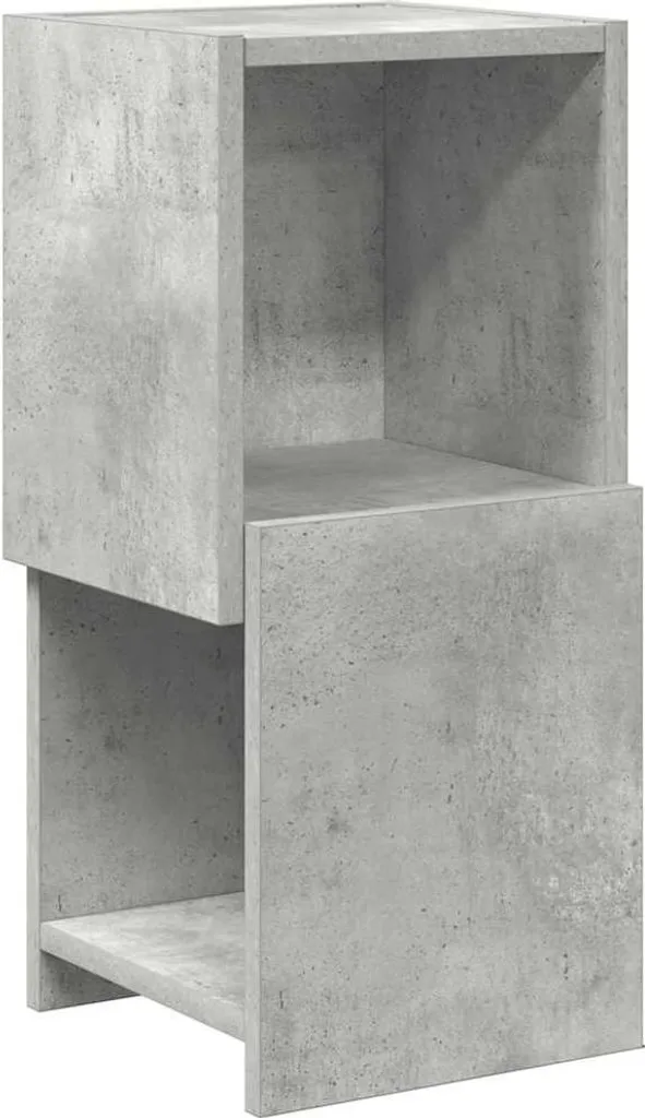 Armadio angolare in cemento grigio 25,5x25x55 cm Materiale ligneo