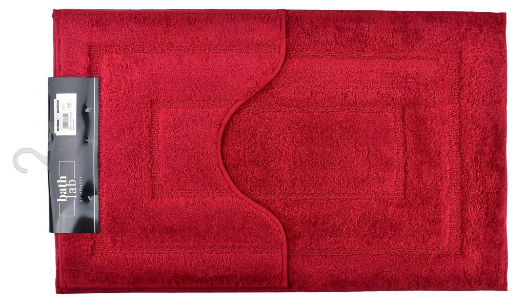 Badteppich-Set Textil ZAC 2er-Set 50x40 cm/50x80 cm Rot 2 Produktbild 