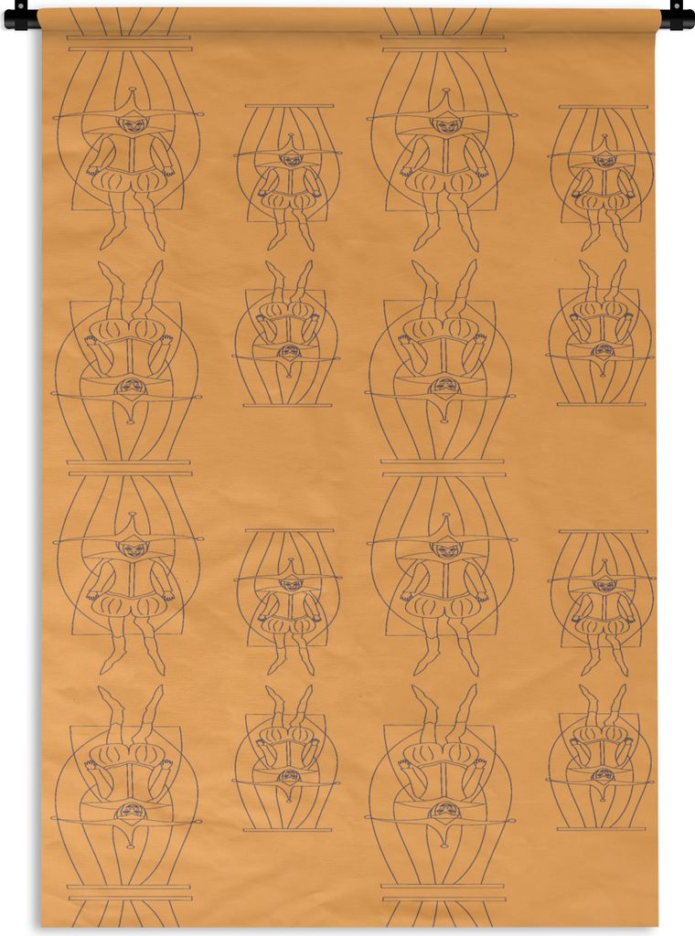 MuchoWow Wandteppich Wandbehang Karneval - Joker - Muster 60x90 cm Tapisserie Dekoration Wandtuch - Foto-Teppich - Abwaschbar