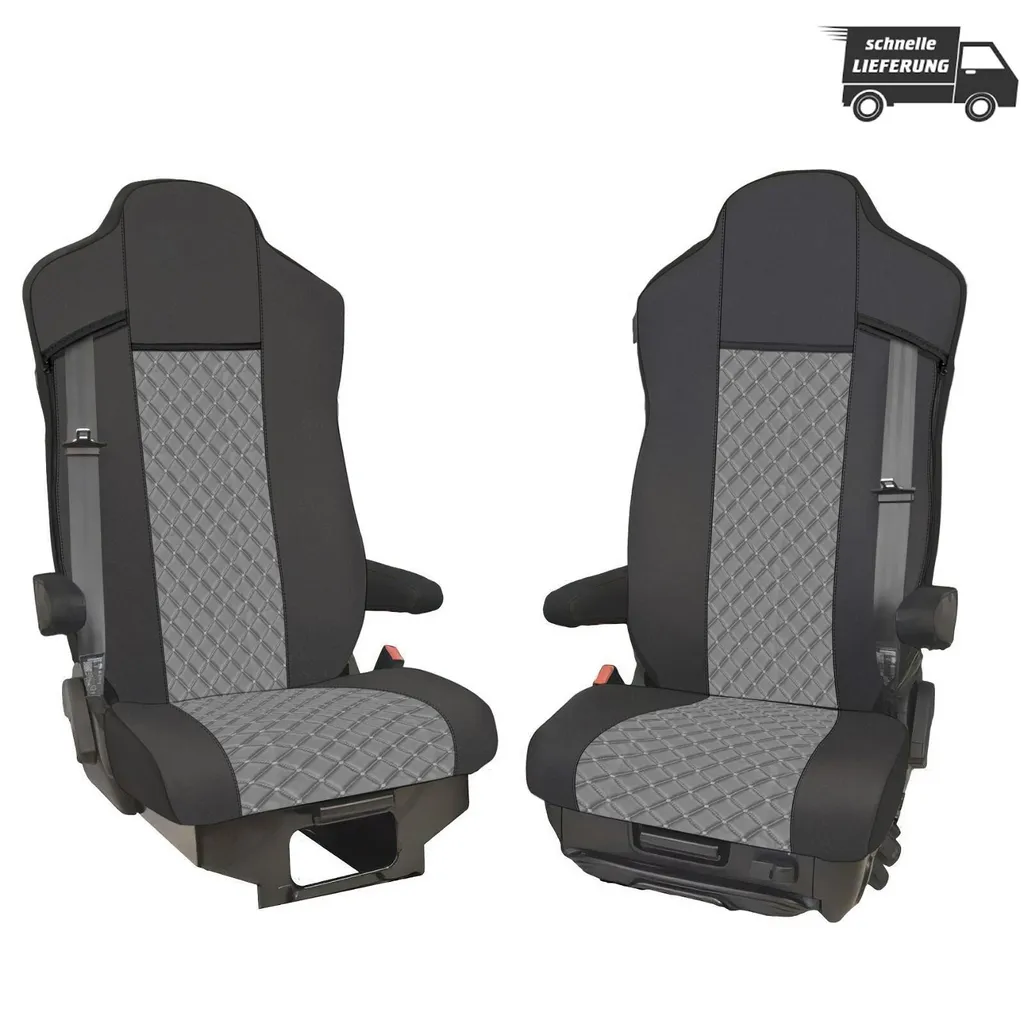 Coprisedili Tecnici IVECO S-WAY 2021 | Ecopelle Grigio Rinforzata 1+1