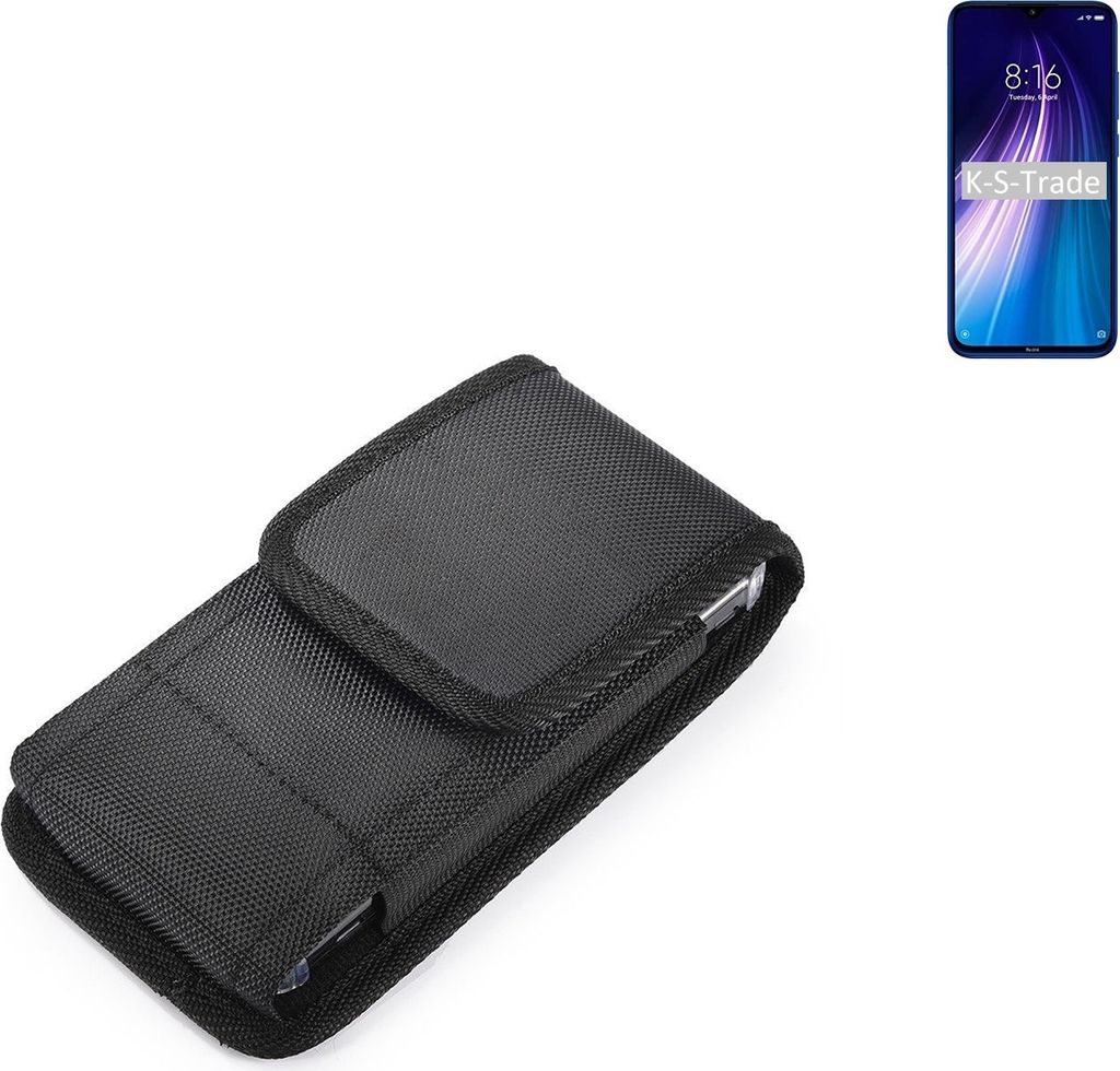 Holster Gürteltasche kompatibel mit Xiaomi Redmi Note 8 Holster Gürtel Tasche wasserabweisend Handy Hülle Schutz Hülle Outdoor schwarz K-S-Trade