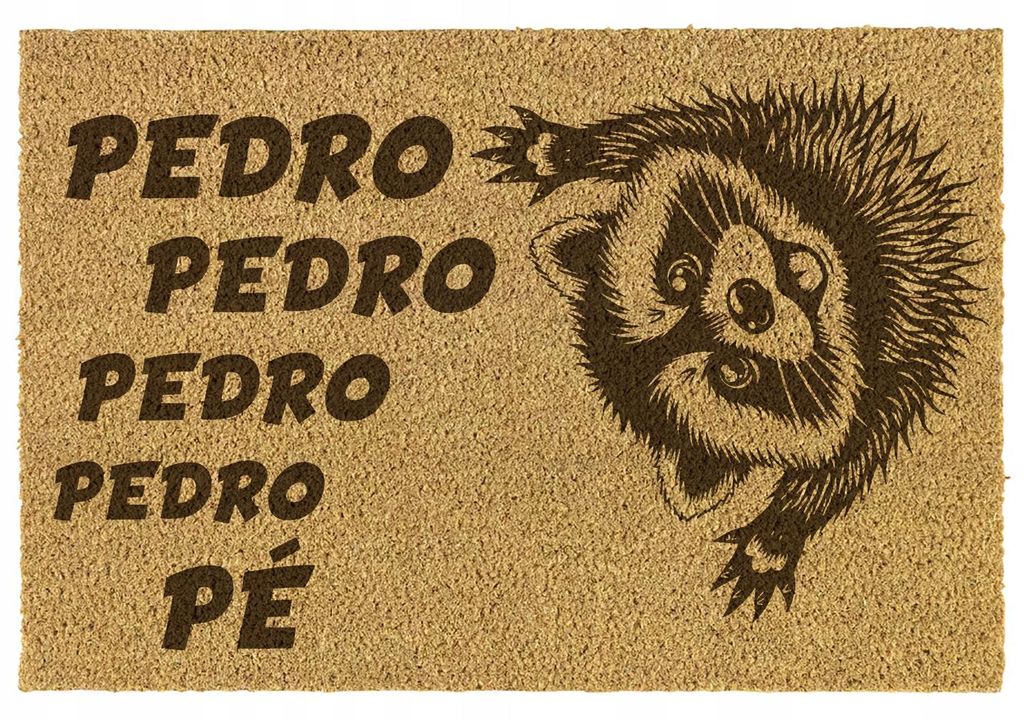 Kokos-Fußmatte „PEDRO PEDRO PEDRO PE“ 40x60 cm – Innenbereich