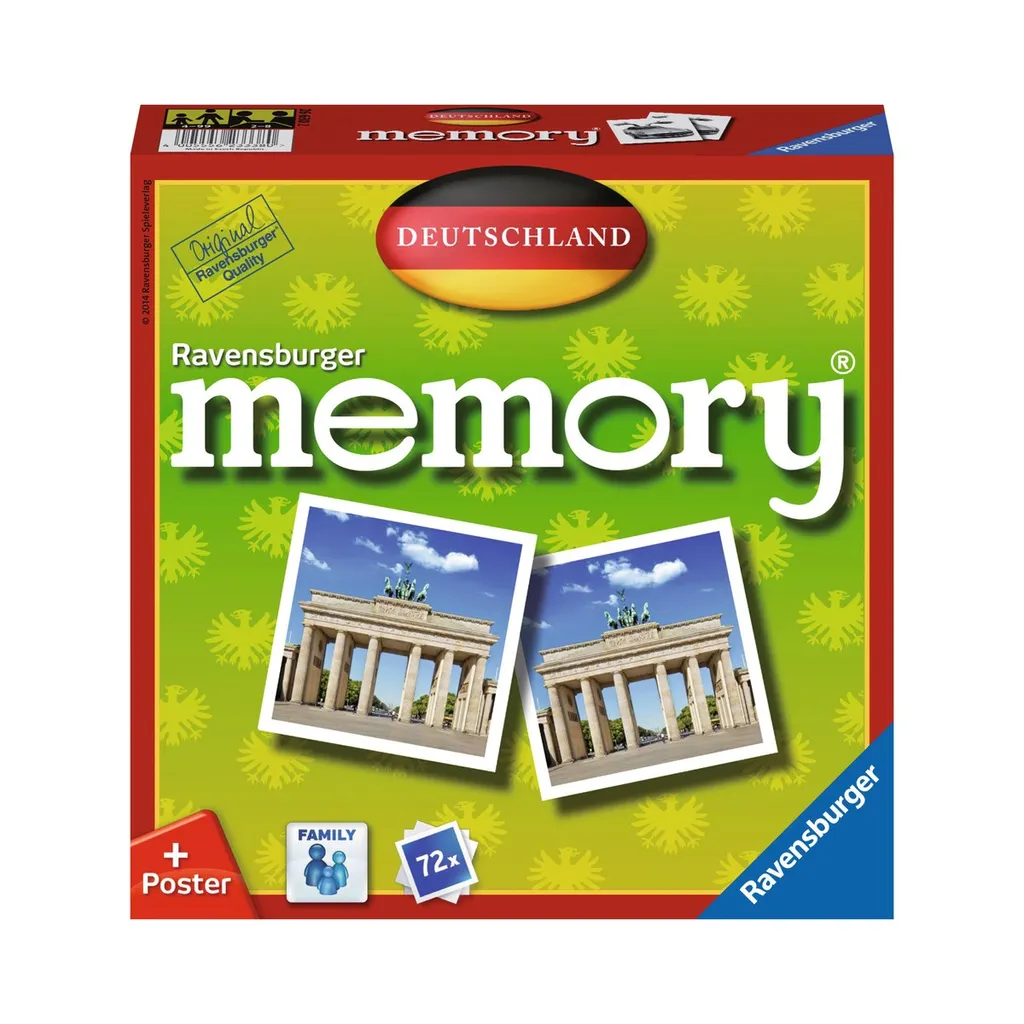Allemagne memory Ravensburger 26630 pour soirées jeux en famille dès 6 ans
