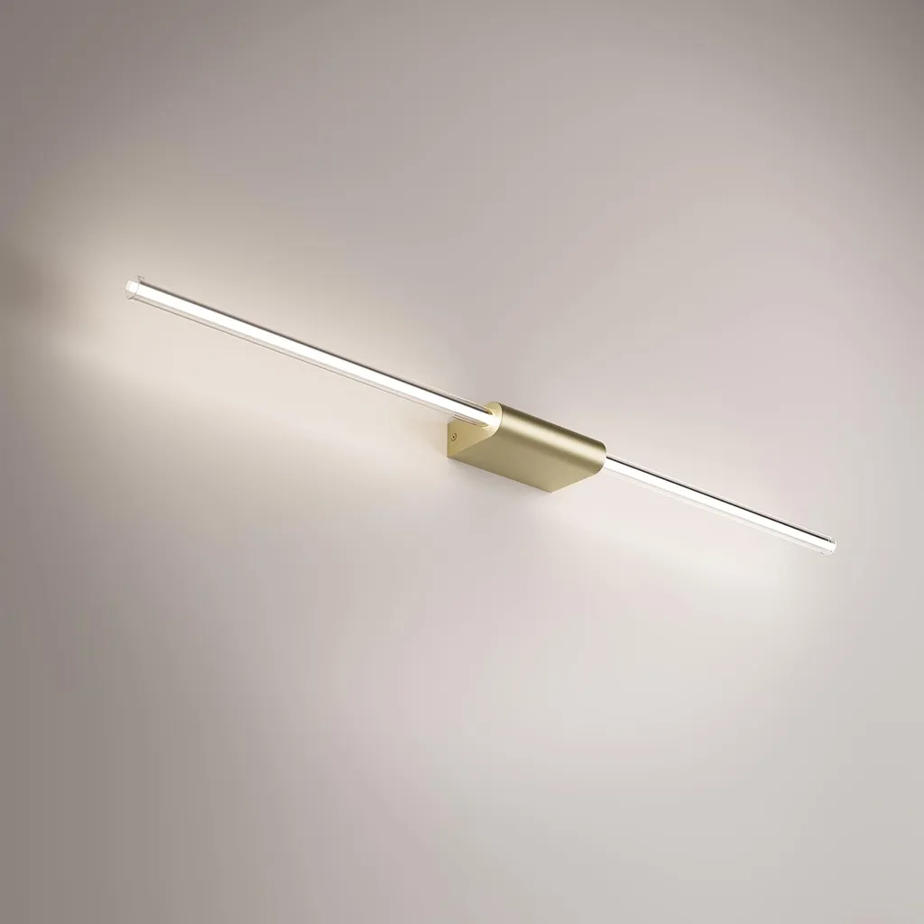Éclairage LED Mural Or pour Salon et Bureau, Design Linéaire Compact 9W