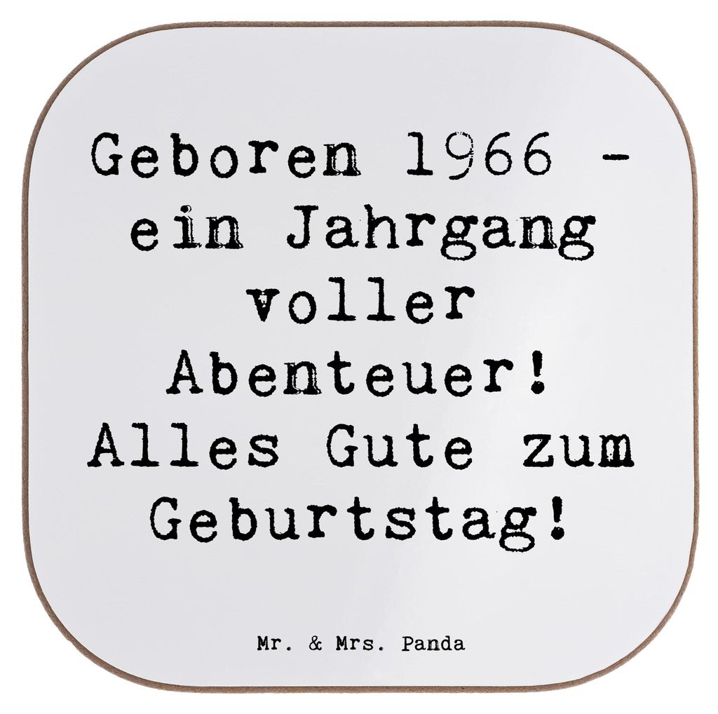 Mr. & Mrs. Panda Holzuntersetzer Spruch 1966 Geburtstag Abenteuer - Weiß - Geschenk, Jahrgang, gläseruntersetzer, magische Reise, Untersetzer Qua...