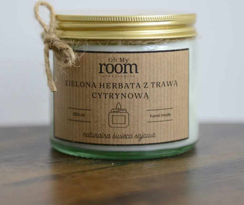 Bougie Décorative Thé Vert et Citronnelle 250ml - Longue Combustion - 2
