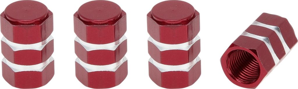 Reifenventilkappen 7x17mm für Auto LKW Motorrad Fahrrad Reifenventil Staubabdeckungen Aluminiumlegierung Rot Dekorativ