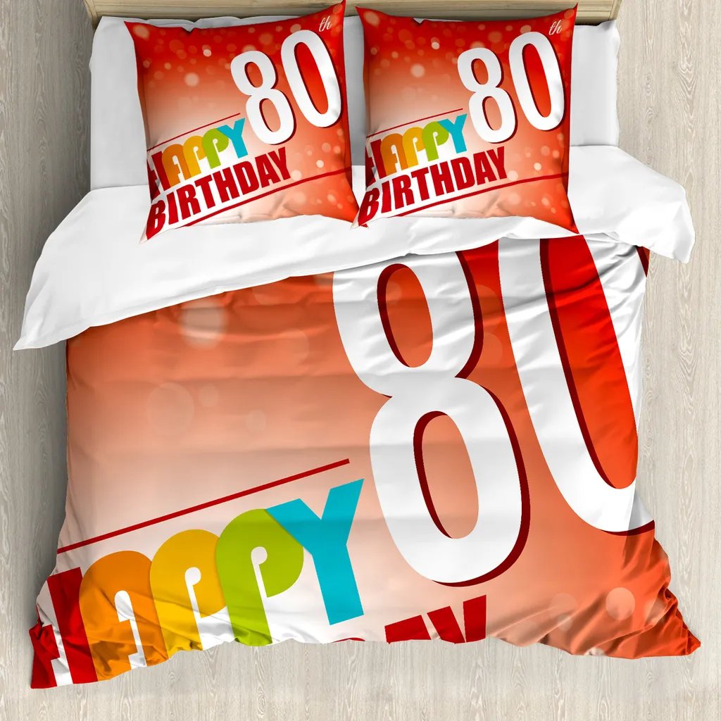 Set Copripiumino 80 Anni Rosso Cinabro Abakuhaus Microfibra Soft