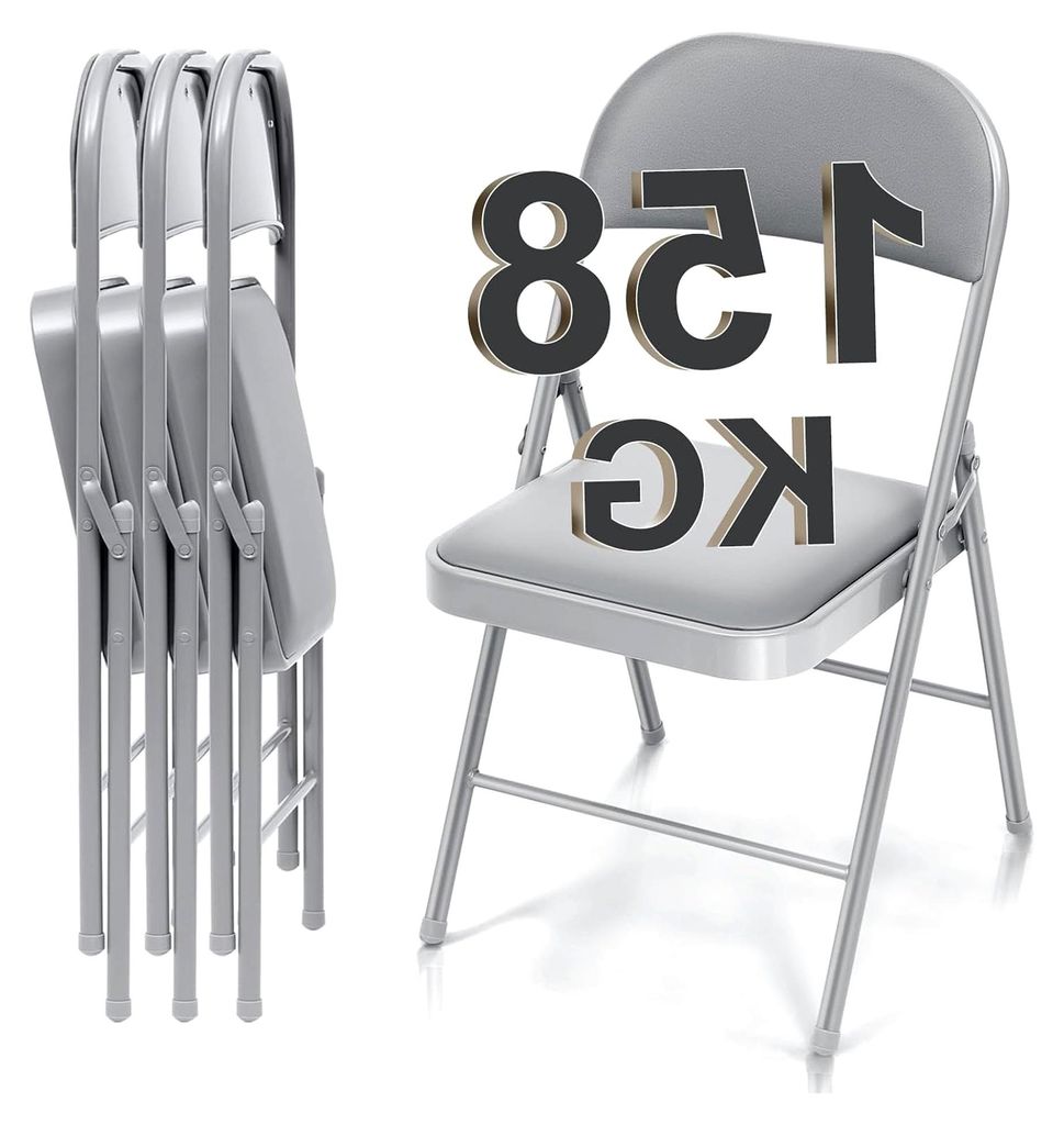 Klappstühle 4er Set Gartenstühle Klappbar, Klappstuhl bis 150 kg Stapelstuhl Foldable Chair, Stuhl Klappbar für Gäste, Küche, Yoga, Esszimmer,...