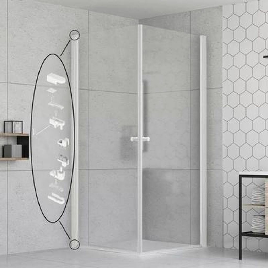 form&style Scharnier für Modena Drehtür weiß matt