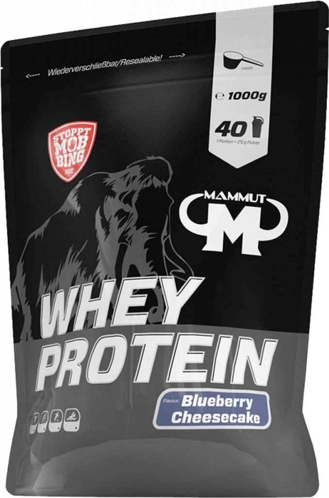Mammut Whey Protein (1000g) Blueberry Cheesecake - Eiweiße - Molkenprotein-Konzentrat