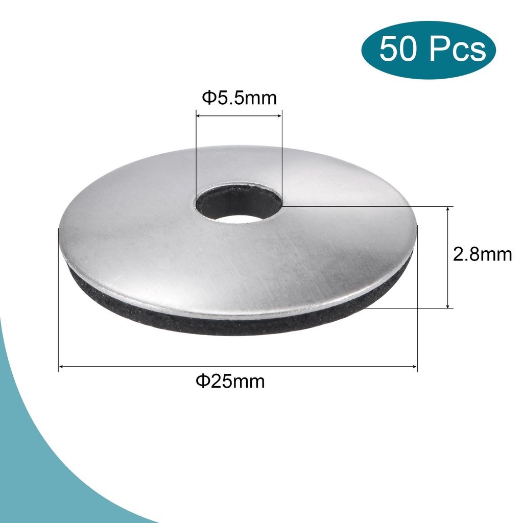 50 Stš¹ck EPDM Dichtscheiben, Unterlegscheiben M5.5 Edelstahl Beilagscheiben Karosseriescheiben fš¹r Schrauben Spenglerschrauben(M5.5x25mm)