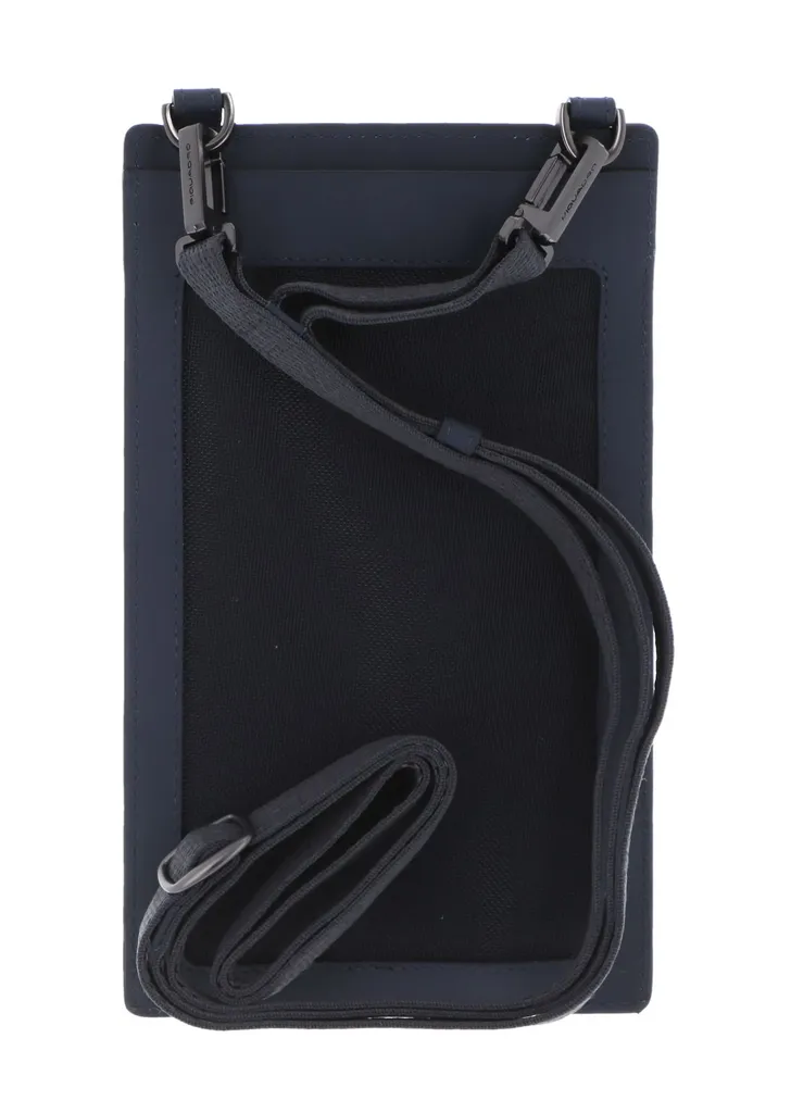 Sacoche Piquadro PQJ en cuir bleu avec poche frontale pratique - 3