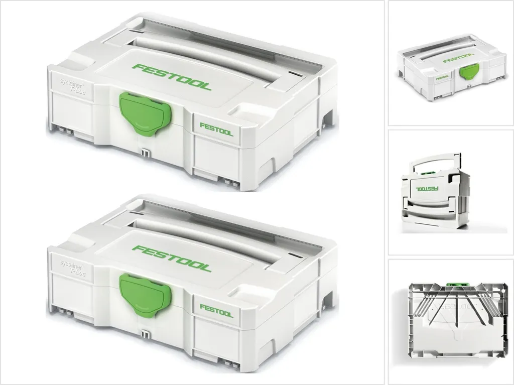 Mallette de rangement outils Festool SYS 1 TL Combinable lot de 2 Gris - 3