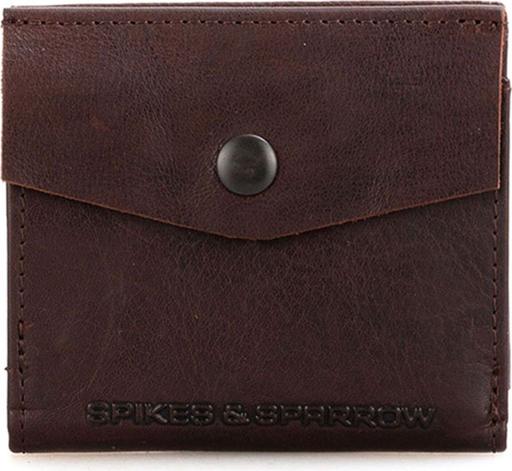 SPIKES & SPARROW Leder Geldbörse Bronco Wallet RFID Dark Brown dunkelbraun