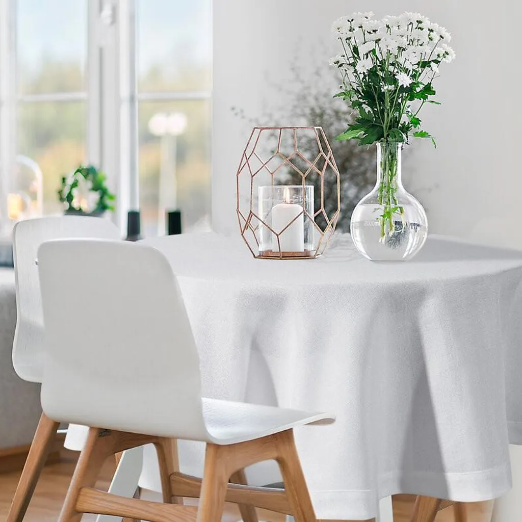 Tovaglia Rotonda Stella 2 Bianca 180 cm | Eleganza Italiana per Tavoli da 8 - 2