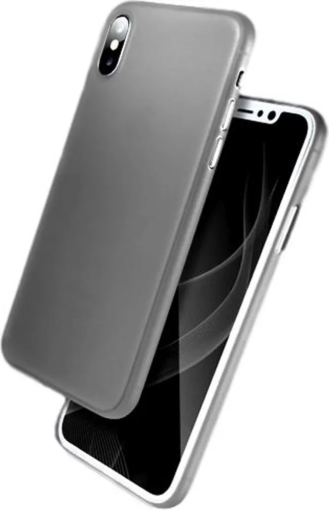 Custodia iPhone XS Max Grigio Satinato - Cover Morbida Ultra Slim