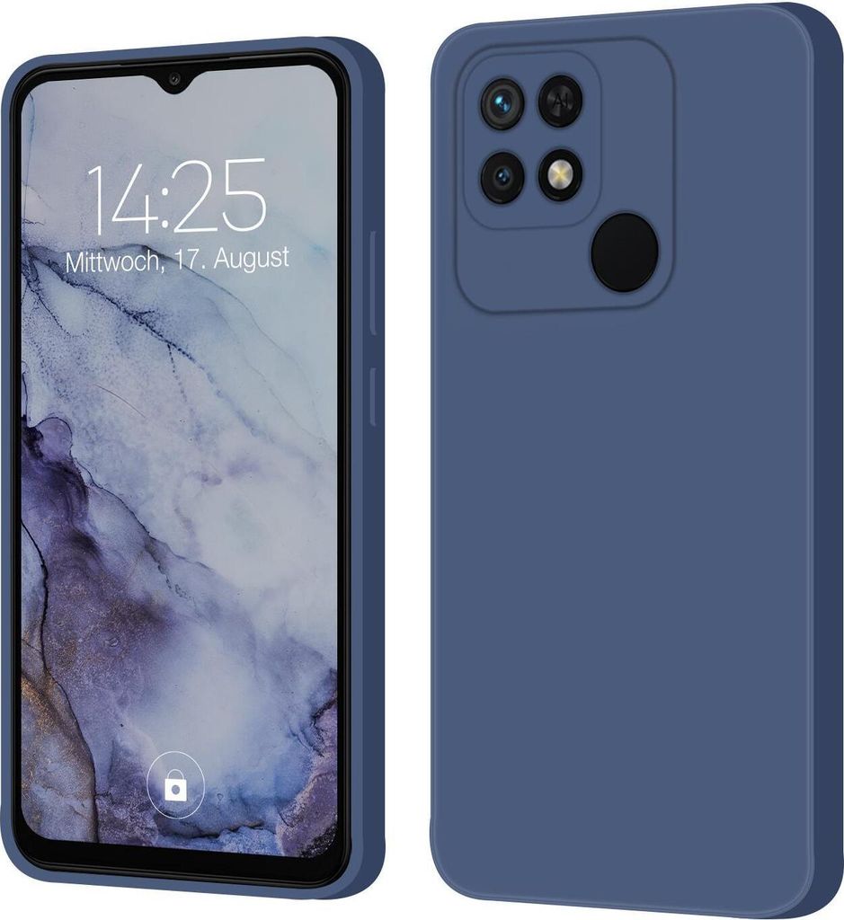 Hülle für Xiaomi Redmi 10C Case Cover Bumper Silikon Softgrip Schutzhülle Farbe: Lavendelblau