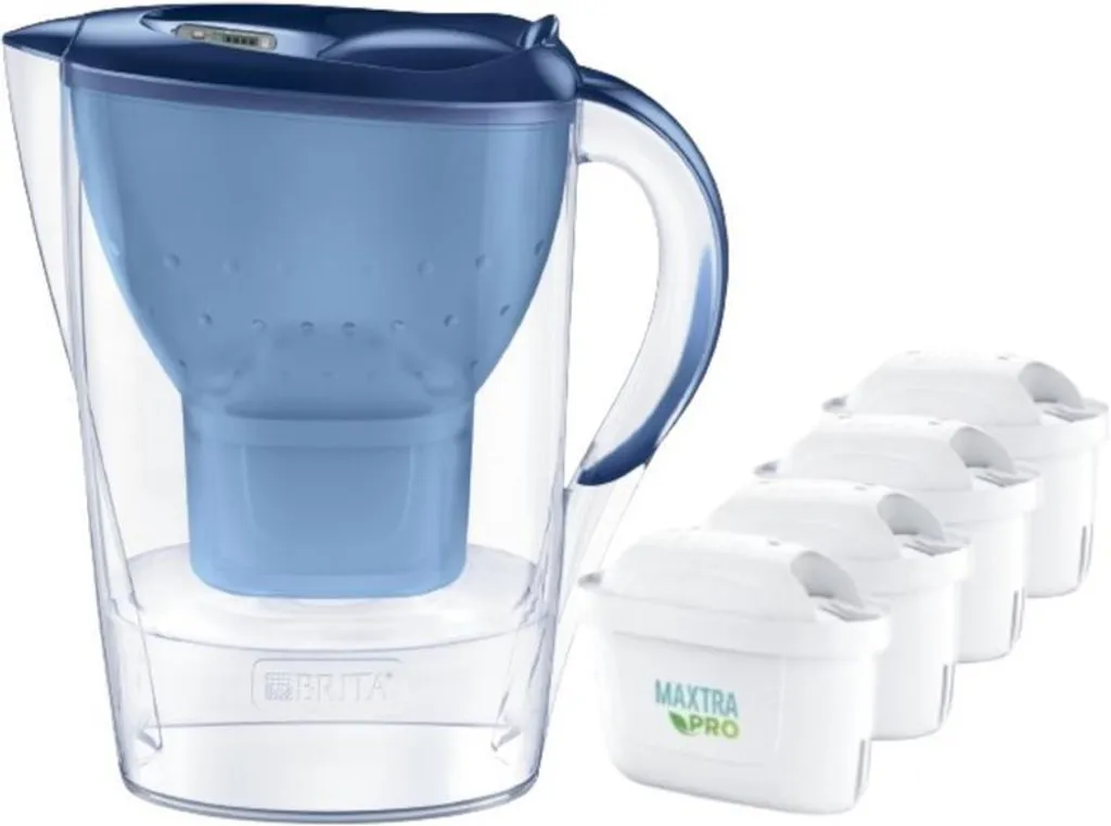 Brita Marella XL Carafe 3.5l Bleue + 4 Recharges Maxtra Pro Performance