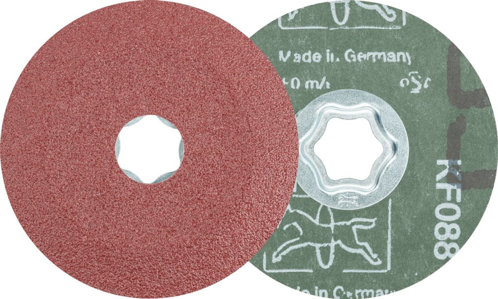 PFERD TOOLS COMBICLICK Korund Fiberscheibe Ø 100mm A60 für universelle Anwendungen