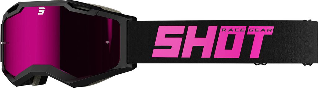 Shot Iris 2.0 Solid Motocross Brille, schwarz/pink, Produktbild 