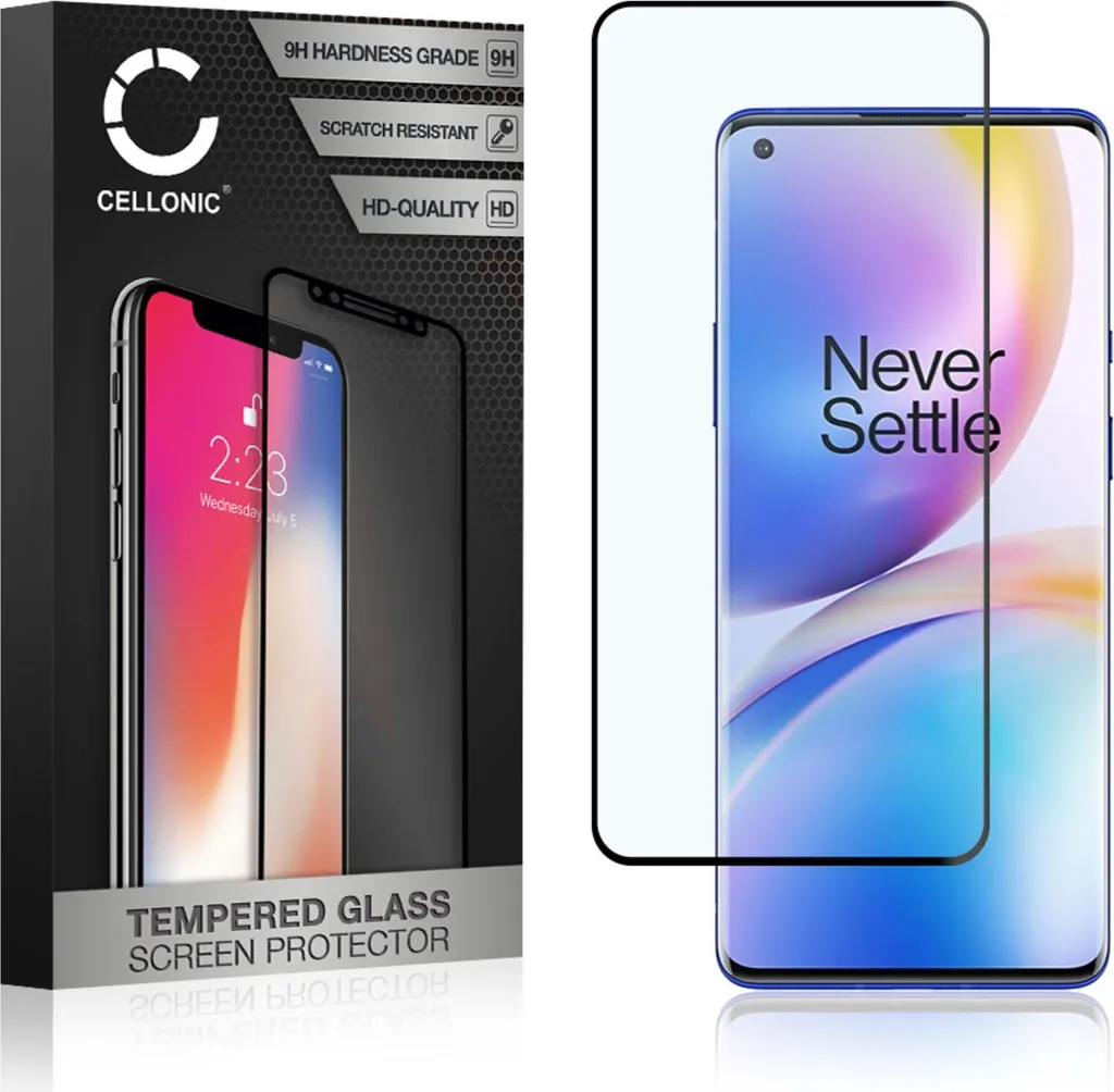 Pellicola Vetro OnePlus 8 CELLONIC 3D: Protezione Schermo 9H