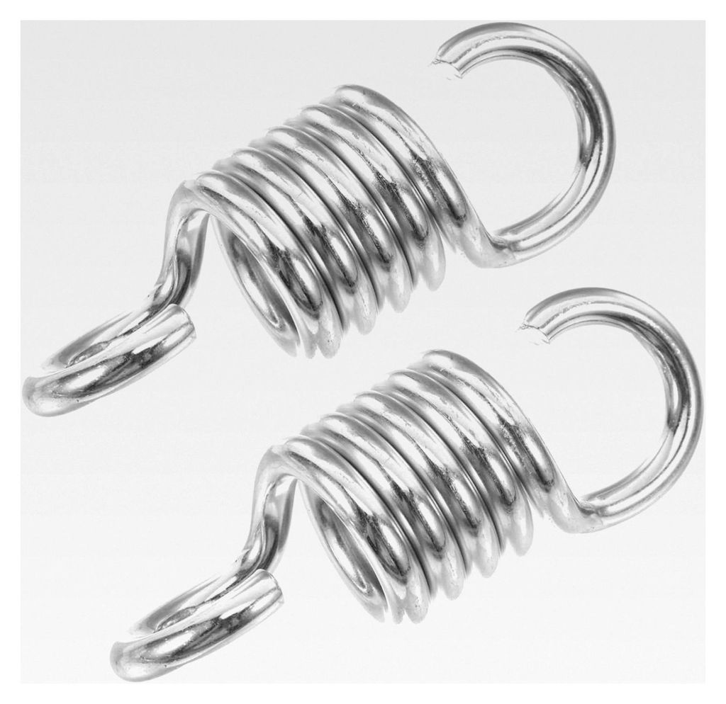 2 Stück Edelstahl Aufhängehaken für Hängemattenstühle und Verandaschaukeln Decken Federset Ø6,5×37×105mm Belastbar Verzinkt Vielseitig für...