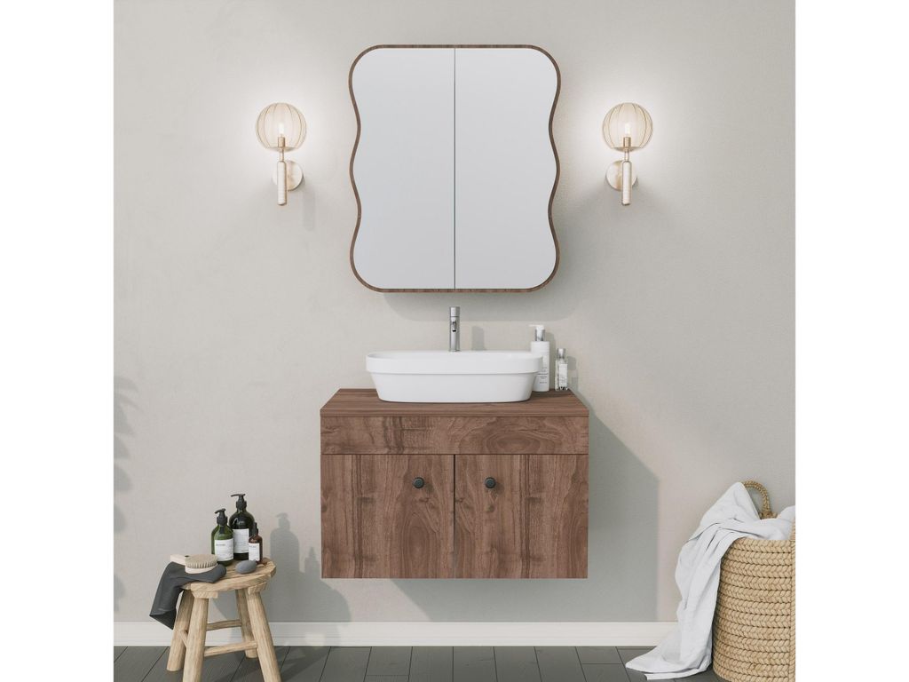 Skye Decor, Day Dream - Walnut, Badezimmerschrank, Produktbild 6