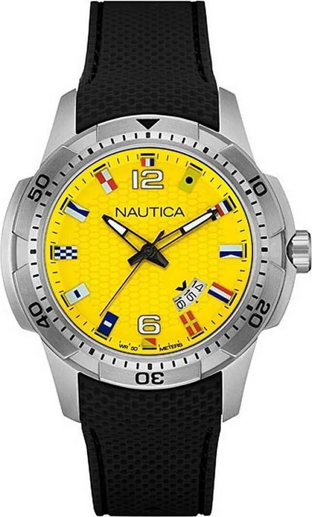 Nautica NAI13516G Orologio Uomo Silicone Nero Giallo | Offerta Online