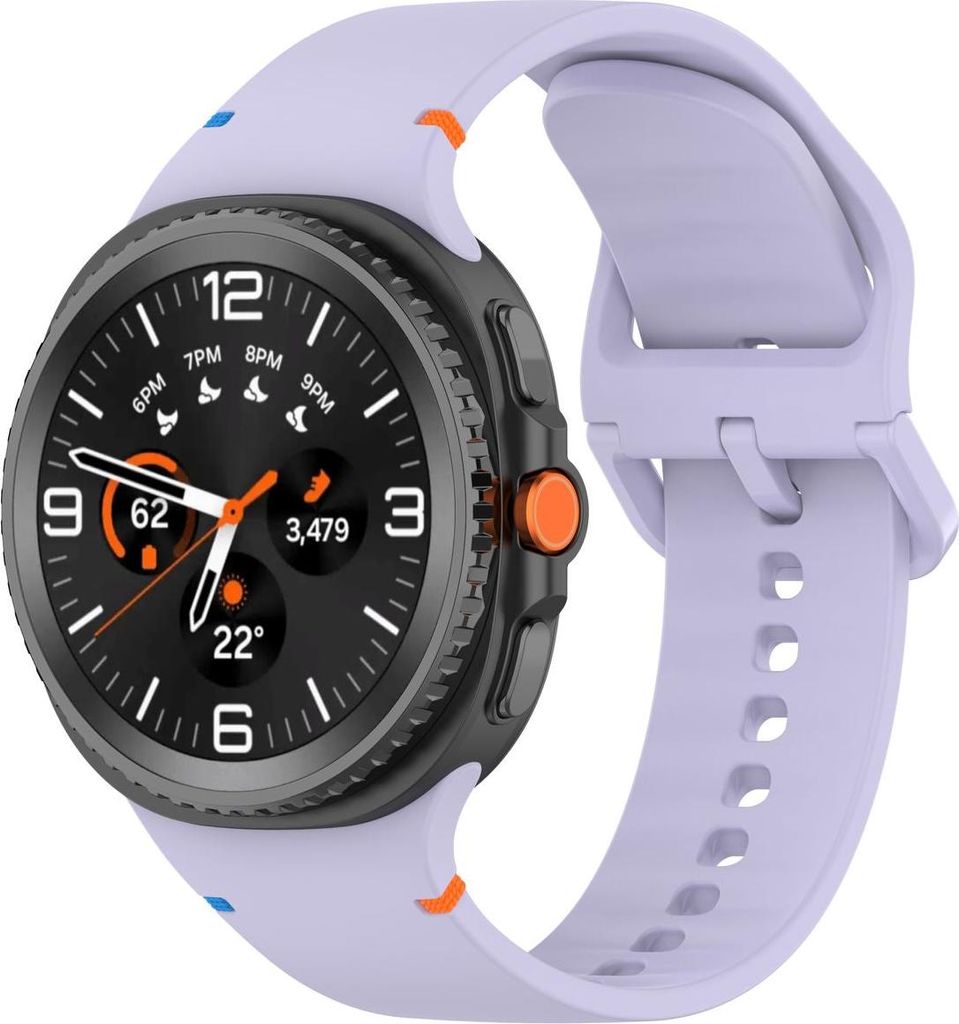 Bizon Strap Uhr Silikon G Samsung Galaxy Watch 8 40mm / 44mm / 8 Classic 46mm helllila