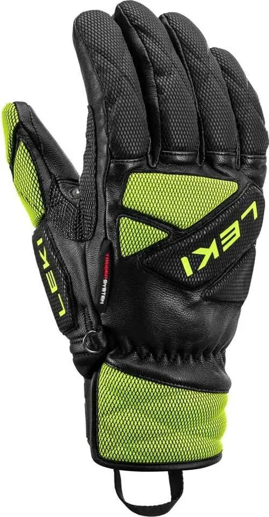 Gants Cuir Leki WCR Venom DH 3D Vert Taille 7 avec Système Trigger 3D