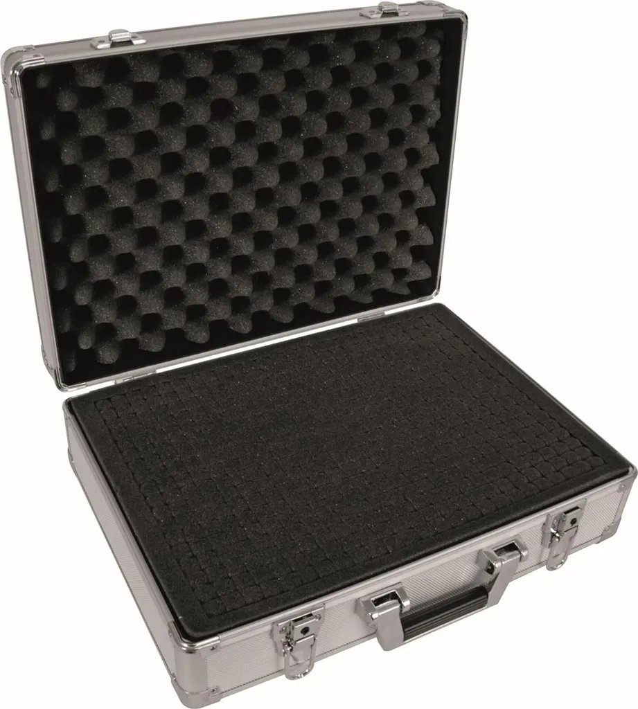 Valise de transport rigide en alu avec mousse de calage et serrures à clés