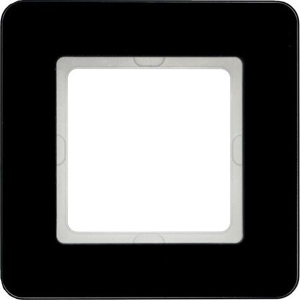 Berker 10116076, Schwarz, Glas, Kunststoff, Schraubenlos, Produktbild 