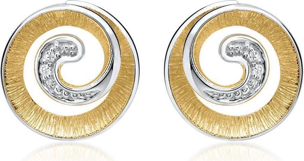 Ohrstecker aus 585er Weißgold mit 4 Diamanten 0,016 ct.