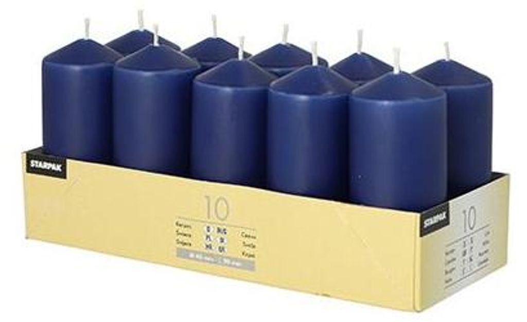 Stumpenkerzen Ø 40 mm · 90 mm dunkelblau Produktbild 