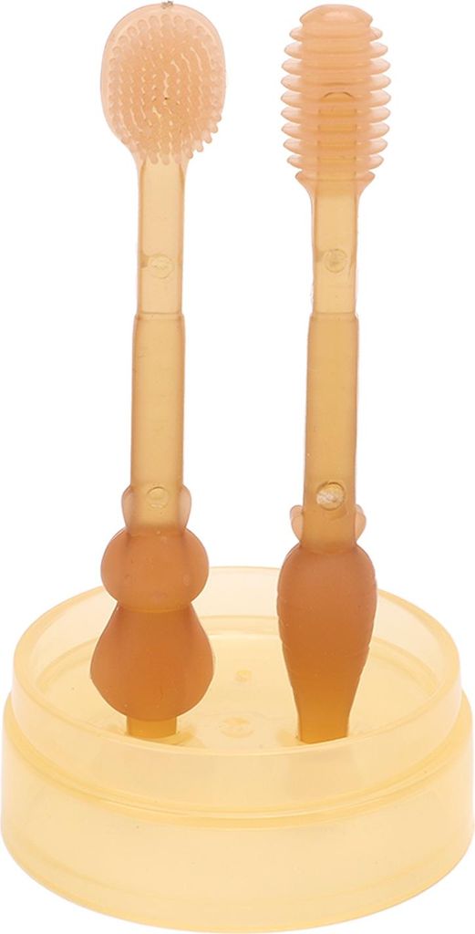 Set di spazzolini da dito per bambini, in silicone, per Immagine del prodotto 