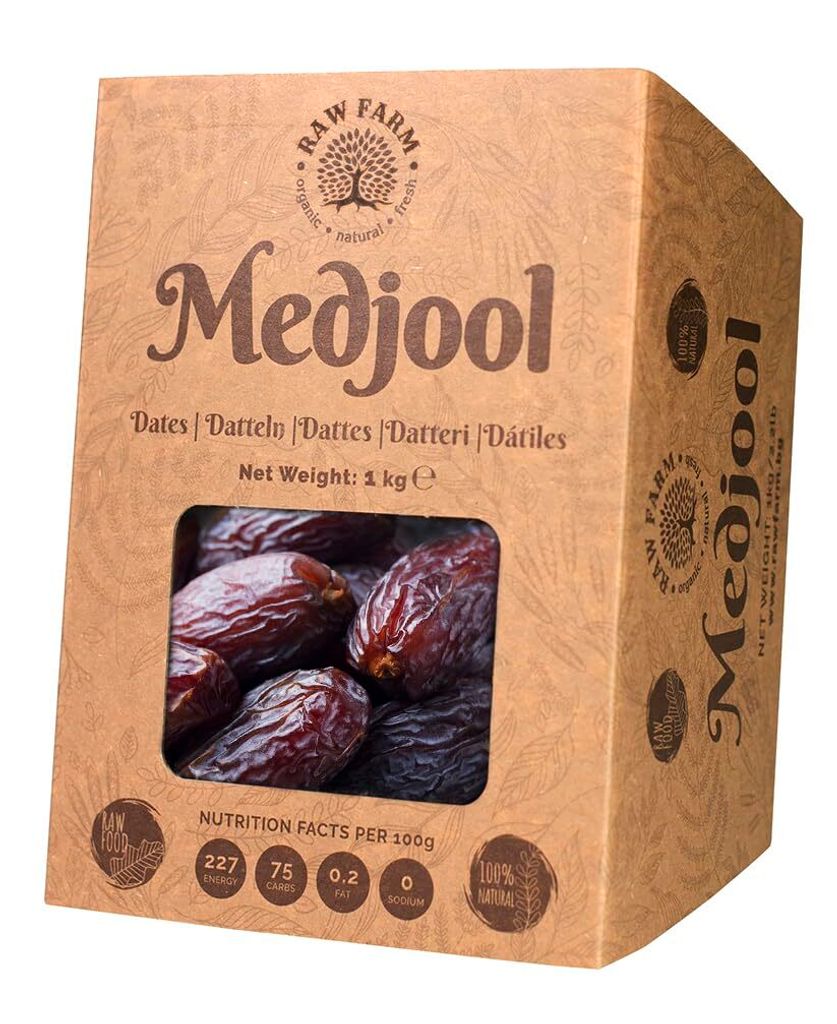 Raw Farm Natürliche frische Medjool Datteln große Größen, 1 kg