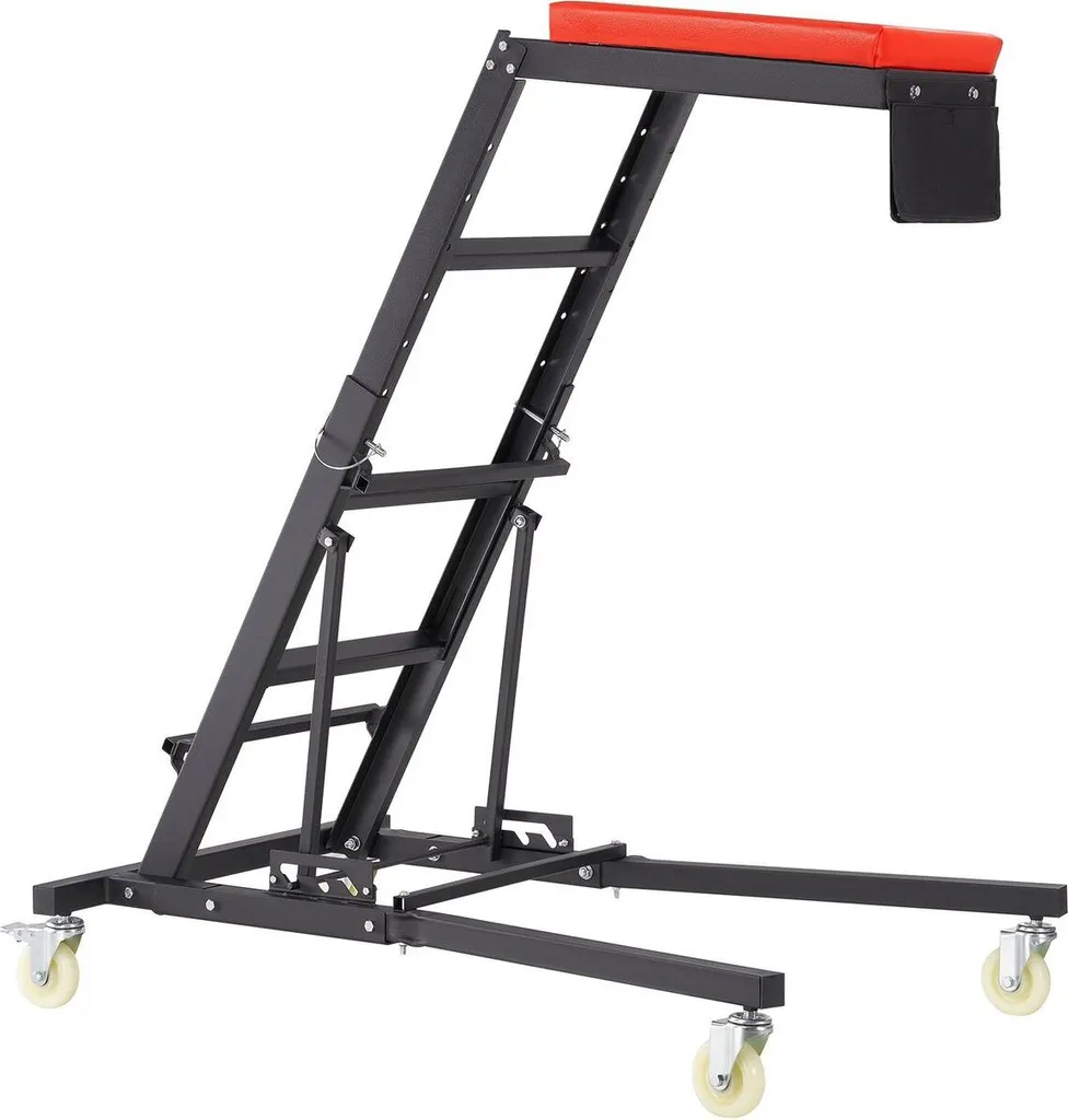 Chariot de réparation automobile télescopique 400 lb à 4 roues pivotantes