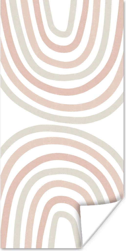 MuchoWow Poster Regenbogen - Design - Pastell 20x40 cm - Plakat - Foto