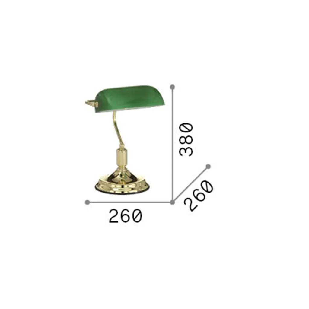 Lampe de lecture bureau banquier Lawyer Tl1 Ideal Lux éclairage doux - 3