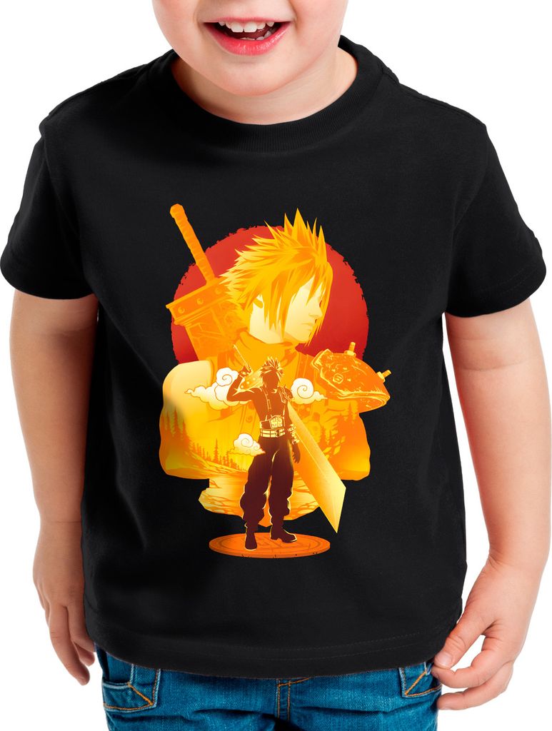 style3 Brave Sword Fighter Kinder T-Shirt anime cloud chocobo sephiroth
