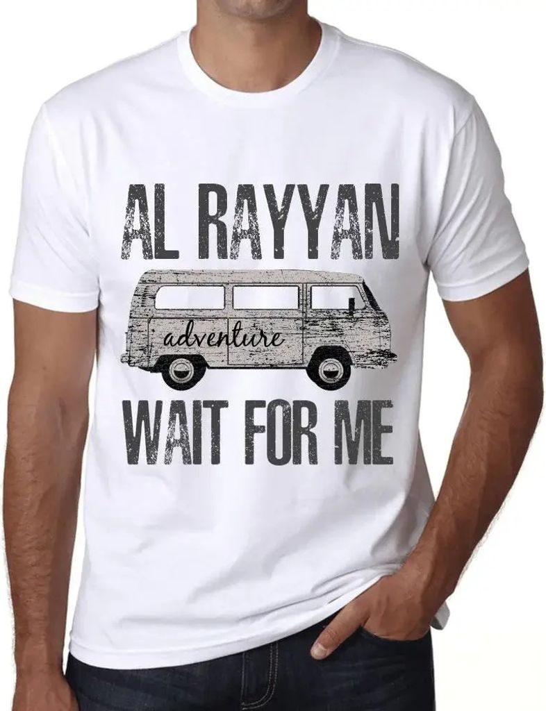 Herren Grafik T-Shirt Abenteuer warten auf mich in al rayyan – Adventure Wait For Me In Al Rayyan – Öko-Verantwortlich Vintage Jahrgang Kurzarm