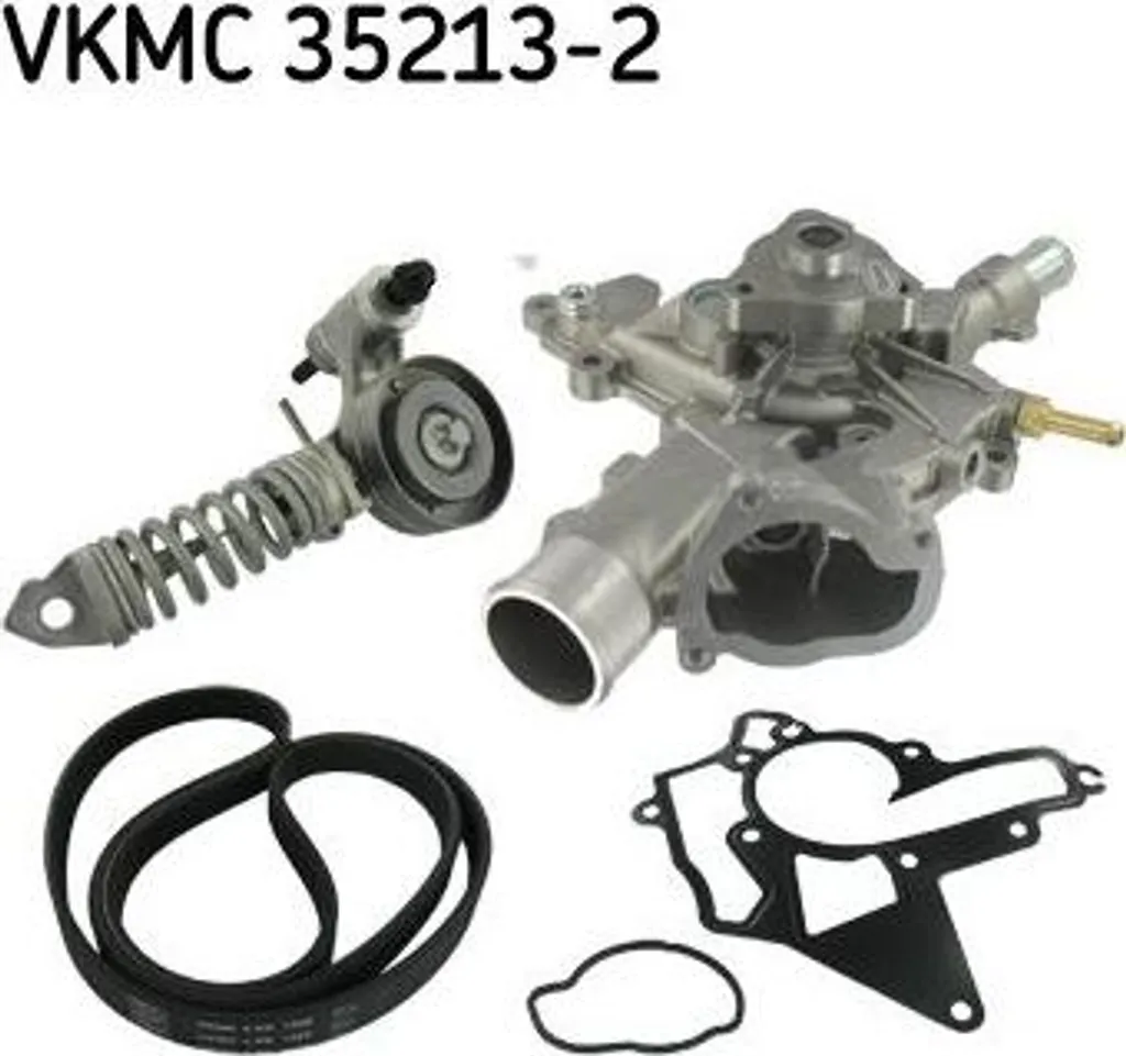 Kit pompe à eau et courroies crantées SKF VKMC 35213-2 pour Opel Meriva