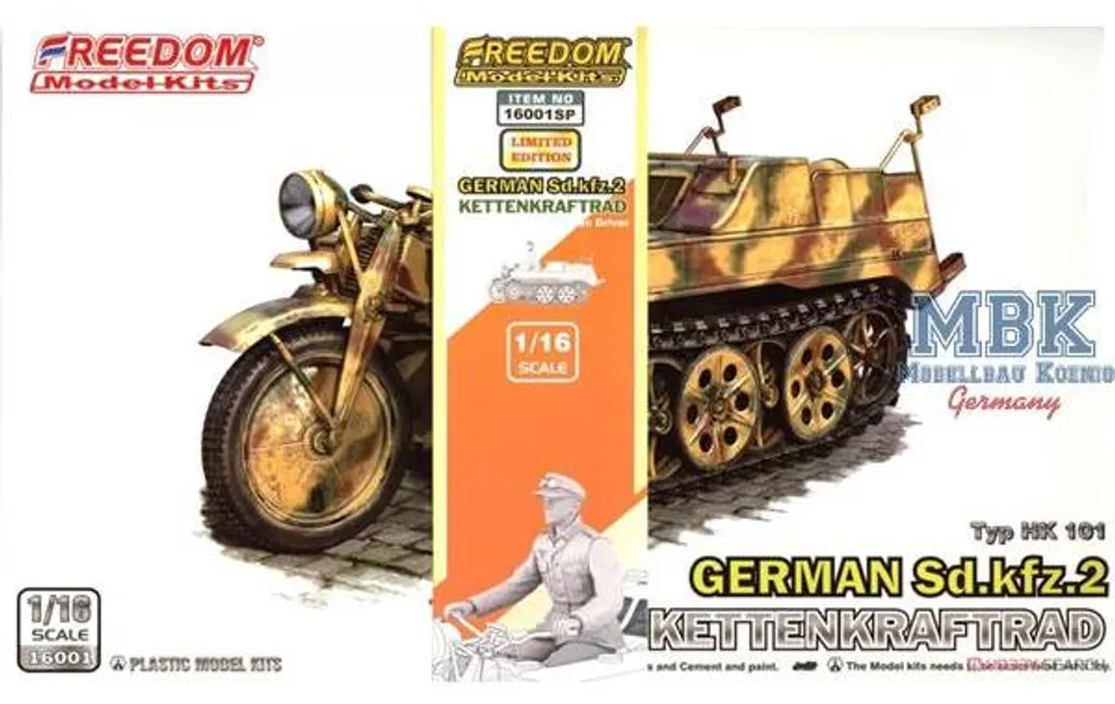 FREEDOM FDM16001SP moto à chenilles militaire type 2 avec conducteur
