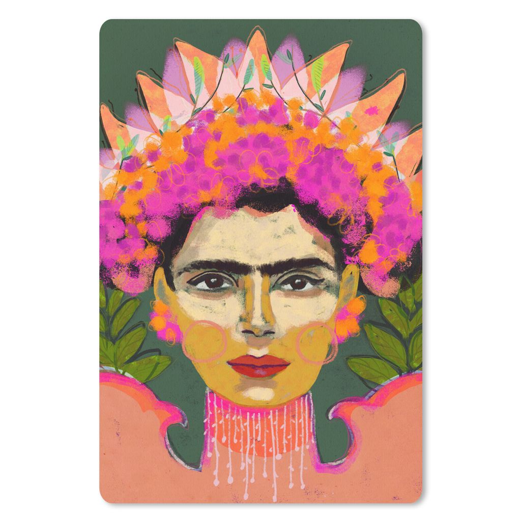 MuchoWow Mauspad Mousepad Farben - Frau - Porträt - Rosa 18x27 cm - Mousepads - Maus Mat - Pad - Mausunterlage