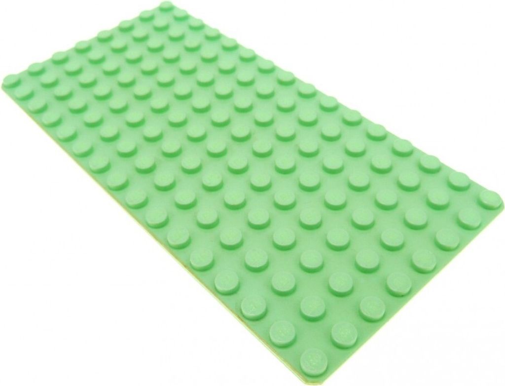 1x Lego Bau Platte 8x16 flach hell grün mint Grundplatte Produktbild 