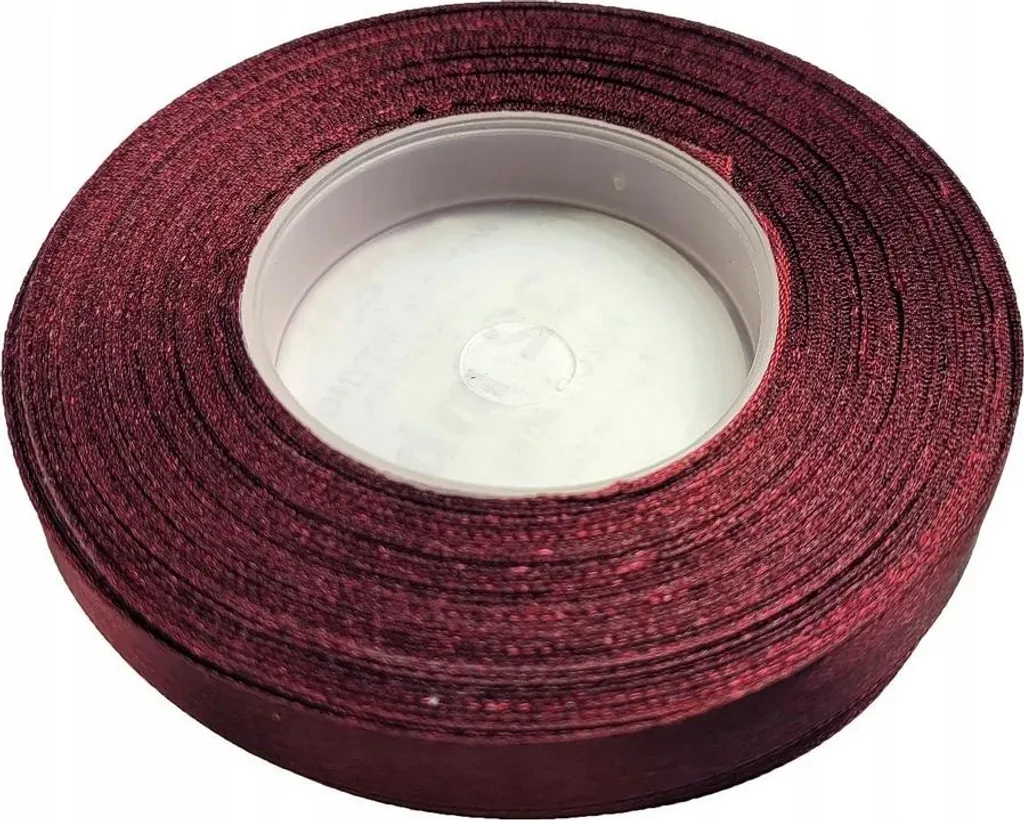 Nastro di raso bordeaux, decorativo, 12 mm, 32 m