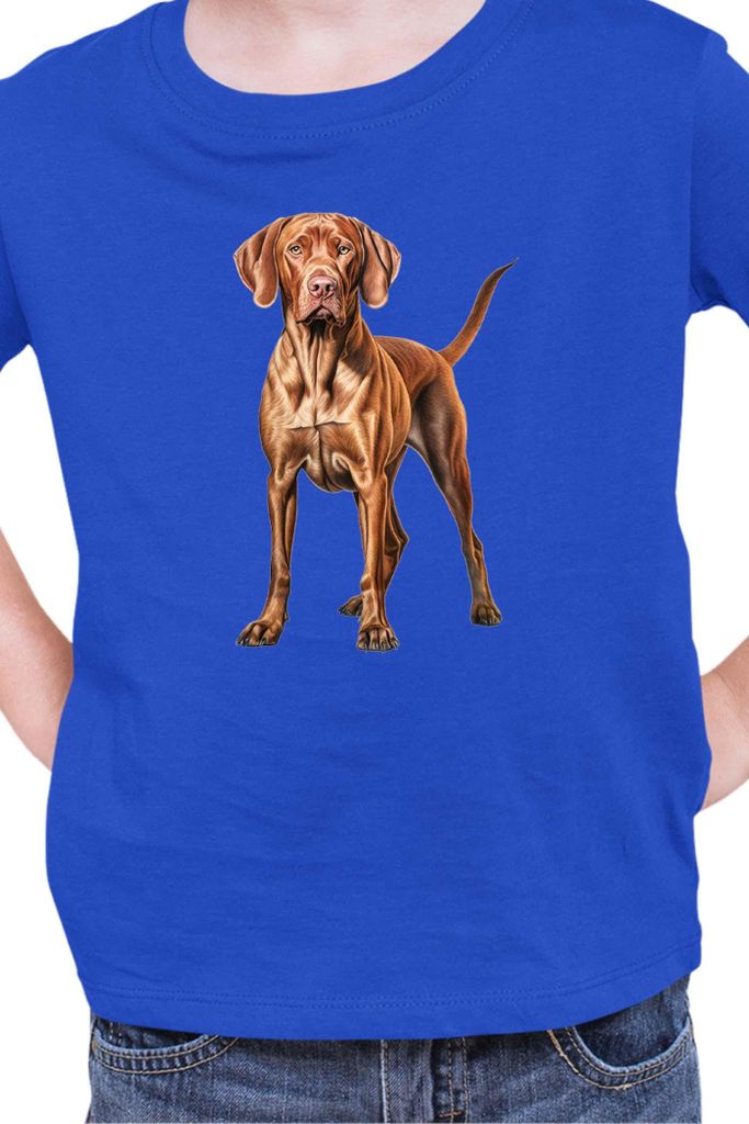 Kinder T-Shirt Dogs Breeds Vizsla Dog Breed 006, 9-11 Jahr - 140 / Blau