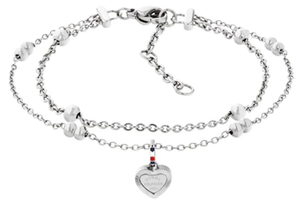 Bracelet en acier double rangée tendance 2781011 - Bijou chic argenté